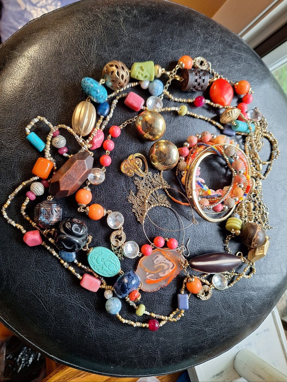 16 PC Bundle Colorful Beachy Vacation Funky Hippie Jewelry Ring Necklace CHICOS